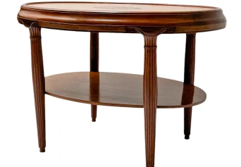 French Art Deco Walnut Center Table, 1930s